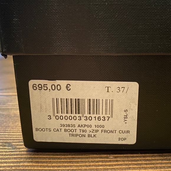 $800 Yves St. Laurent YSL Cat Boot 37.5 - Picture 5 of 7